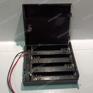 2822 holder rumah battery batrai baterai AA A2 isi 4 ads saklar on off