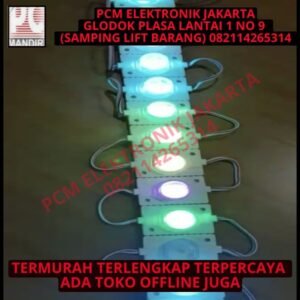 LAMPU LED MODULE RGB STRIP 1 MATA JUMBO 12v WARNA WARNI KEDAP KEDIP