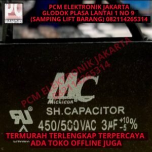 kapasitor capacitor ac kotak mc 3uf 3 uf 450v 450vac 450 vac kabel