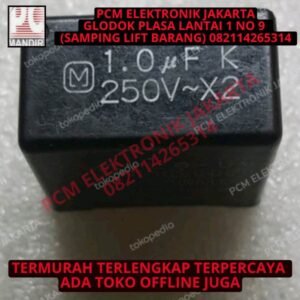 kapasitor capacitor mkt mkp kotak 1uf 1.0uf uf 250v Matsushita hitam