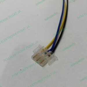 1768 socket soket jack 3p 3pin 3 pin plus kabel buat saklar motor