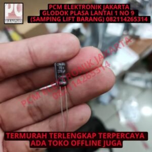 elco khusus 220uf 16v panjang 12mm diameter 7mm asli jepang