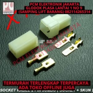 Socket Kabel 2 Pin Besar Set+Skun soket motor mobil sambungan