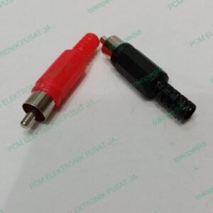 1547 jek jack jeck jak kepala rca av audio plastik hitam merah 1set