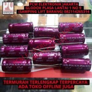 kapasitor nonpolar non polar bipolar bi polar 47uf 47 uf 100v 100volt