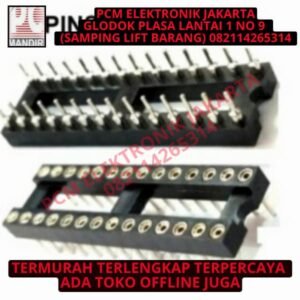 gold bulat soket socket ic slim kaki 28p 28pin 28 pin 2x14 round hole