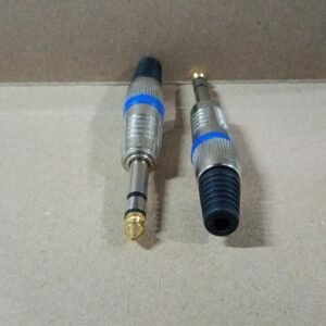 9025 jack jek jeck kepala colokan mic stereo 2 gelang biru canare