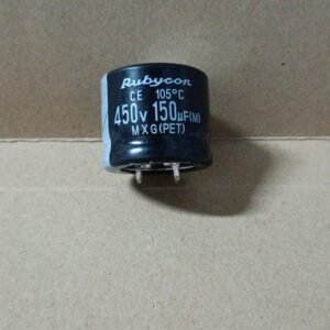 9123 kapasitor capacitor elco elko 150uf 150 uf 450v 450volt 450 volt rubycon