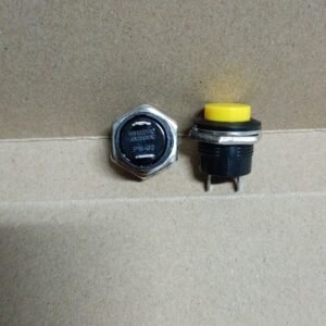 9176 saklar switch swit push on klakson 16mm 16 mm plastik pendek kuning