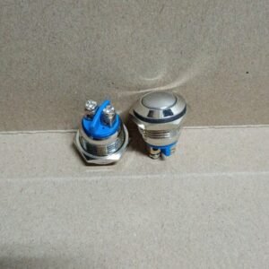 9177 saklar push on klakson 16mm 16 mm besi metal pendek stainless