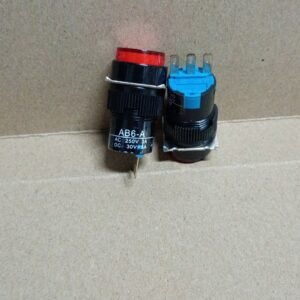 9178 saklar push on off self locking 16mm 3p 3pin 3kaki com no nc merah