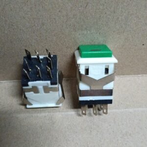 9180 push on off self locking 16x16 8p 8pin 8kaki com no nc lampu led 3v hijau