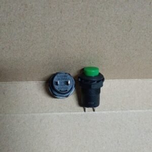 9184 saklar sakelar switch swit push on off self locking 12mm 12 mm plastik hijau