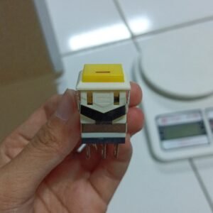 9190 push on klakson 16x16 8p 8pin 8kaki com no nc lampu led 3v kuning