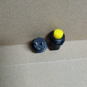 9198 saklar sakelar switch swit push on klakson 12mm 12 mm plastik kuning
