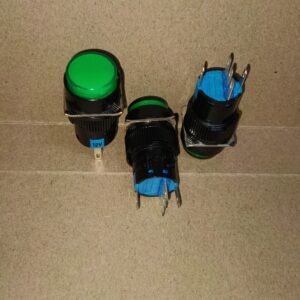 9209 push on klakson 16mm 16 mm 5p 5pin 5kaki com no nc lampu led 1v hijau