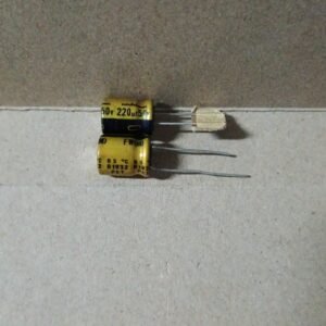 9591 kapasitor capacitor elco elko 220uf 220 uf 50v 50volt 50 volt nichicon fw