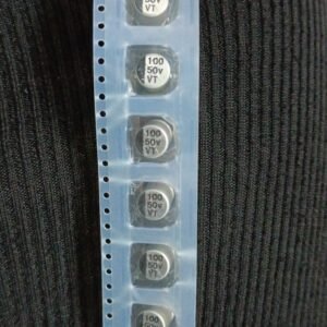 9568 kapasitor capacitor elco elko 100uf 100 uf 50v 50volt 50 volt smd tempel