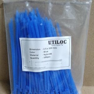 9638 insulok kabel tali ties tis 10cm 10 cm 100mm 100 mm nylon biru blue 100pcs