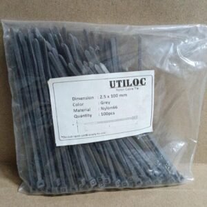 9641 insulok kabel tali ties tis 10cm 10 cm 100mm 100 mm nylon abu abu grey 100pcs