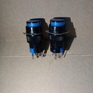 8067 saklar sakelar switch swit on off bulat NO NC COM lampu dc 12v biru