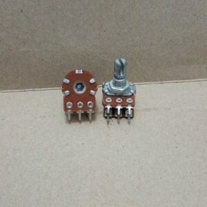 8409 potensio potentiometer stereo b1k 1k 1kilo ohm 6p 6pin 6 pin kaki as pendek