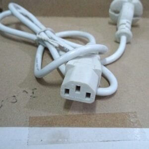 8435 kabel power listrik ac cpu putih plus colokan taiwan
