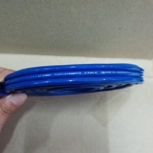 8572 kabel cable audio video rca dvd isi 3 kitani biru meteran per 1 meter