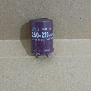 8601 kapasitor elco elko 220uf 220 uf 250v 250volt 250 volt kaki paku