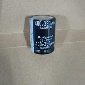 8663 kapasitor elco elko 390uf 390 uf 400v rubycon rubicon