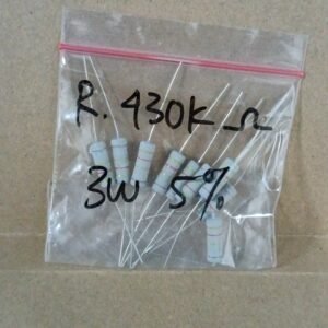 8698 resistor carbon film 3 watt 3watt 3w 430k 430 k 5persen 5 persen