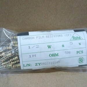 8855 resistor r 1/2w 1/2watt 0.5w 0,5w 0.5watt 0,5watt 1m 1mega 1 mega
