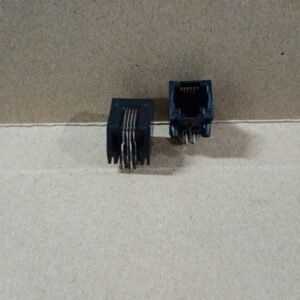 8866 socket soket telepon telpon rj11 rj 11 6pin 6 pin hitam