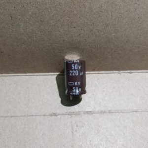 7313 kapasitor elco 220mf 220 mf 50v 50volt 50 volt nippon chemicon