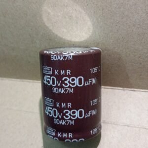 7318 kapasitor elco 390uf 390 uf 450v 450volt 450 volt nippon chemicon