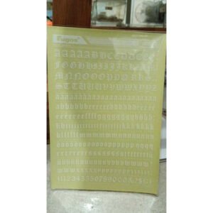 7336 rugos electroset electro set huruf gosok 47e 47 e 7.1mm putih