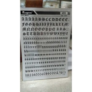 7337 rugos electroset electro set huruf gosok 47e 47 e 7.1mm hitam