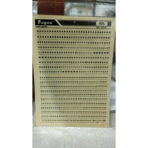 7339 rugos electroset electro set huruf gosok 42l 42 l 2.5mm hitam