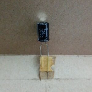 7384 kapasitor elco 22mf 22 mf 100v 100volt 100 volt nippon chemicon