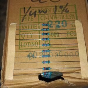 7426 resistor metal film 1/4watt 0,25watt 0.25watt 220r 220ohm taiwan