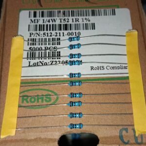 7428 resistor metal film 1/4watt 0,25watt 0.25watt 1r 1ohm taiwan