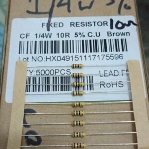7429 resistor carbon film 1/4watt 0,25watt 0.25watt 10r 10ohm taiwan