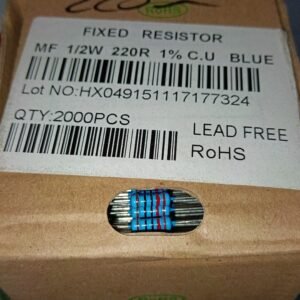7455 resistor metal film 1/2watt 0,5watt 0.5watt 220r 220ohm taiwan
