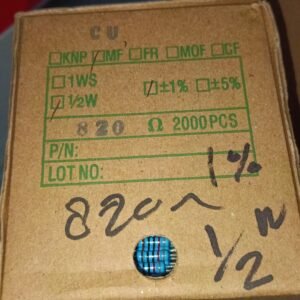 7474 resistor metal film 1/2watt 0,5watt 0.5watt 820r 820ohm taiwan