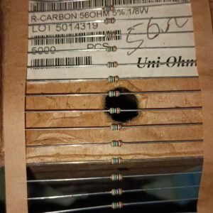 7498 resistor carbon film 1/8watt 0,125watt 0.125watt 56r 56ohm taiwan