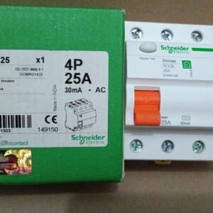 7549 rccb elcb schneider 4p 4pole 3phase 25a 30ma domr01425