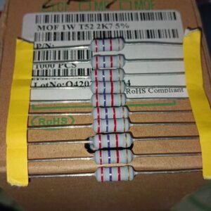 7551 resistor carbon film 1 watt 1watt 2k7 2.7k 2,7k taiwan 5persen