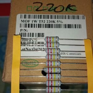 7568 resistor carbon film 1 watt 1watt 220k taiwan 5persen