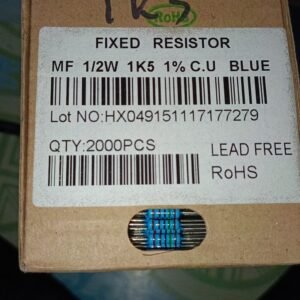 7602 resistor metal film 1/2watt 0,5watt 0.5watt 1k5 1.5k 1,5k taiwan