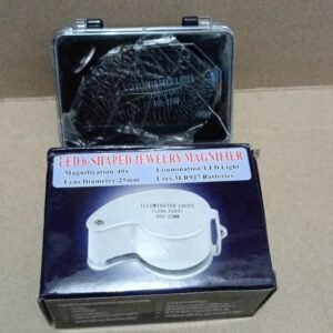 7811 led 6 shaped jeweley magnifier kaca pembesar led lup 40x pembesaran